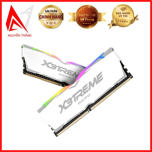 Ram máy tính OCPC X3treme Aura RGB 16GB 3200 (2x8GB) DDR4 White (MMX3A2K16GD432C16W) Tản Nhiệt