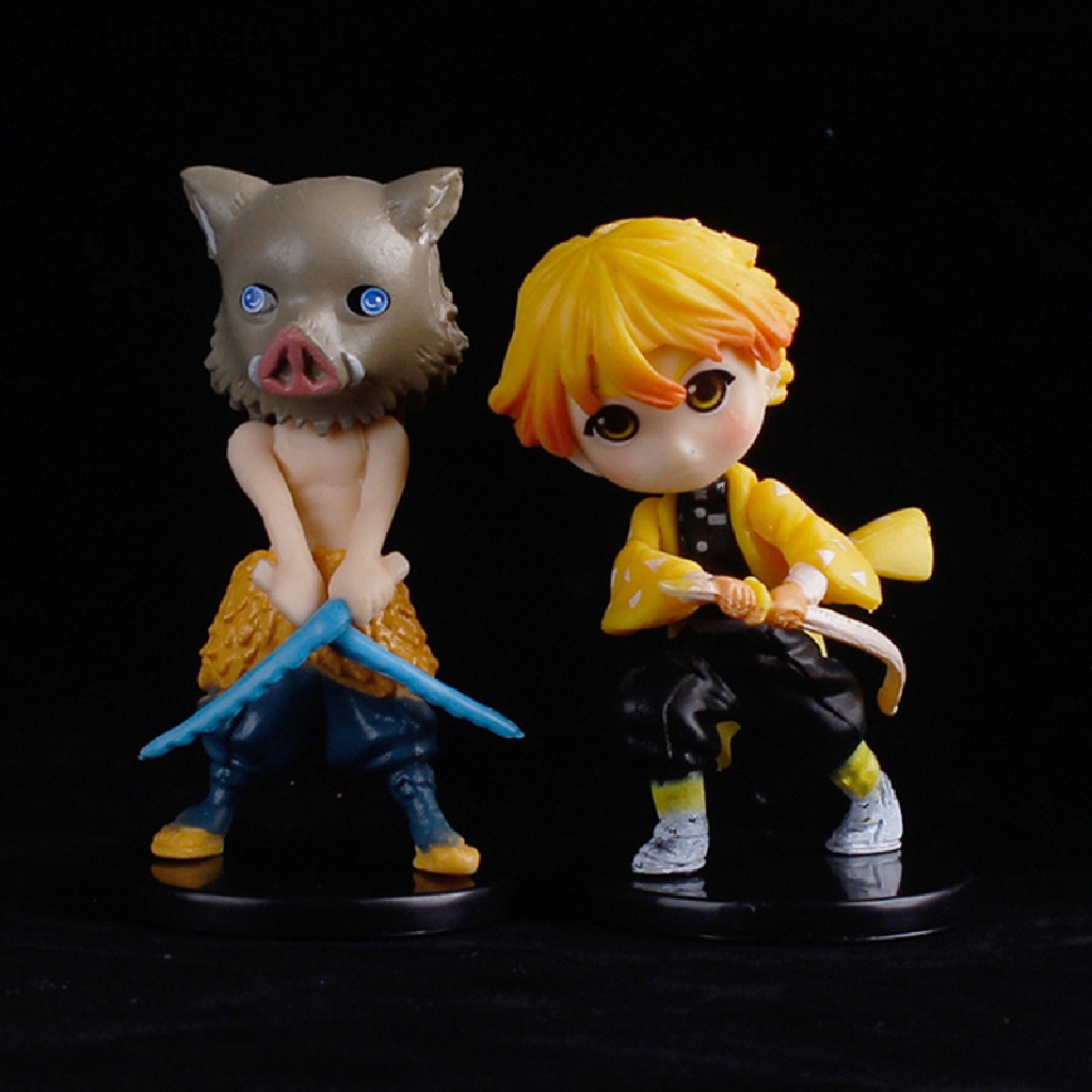Set 6 Đồ trang trí Nhân Vật Anime Demon Slayer Độc Đáo