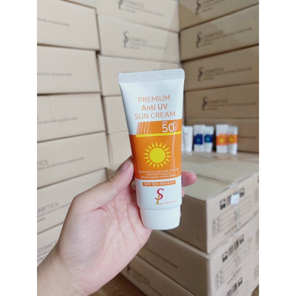 Kem chống nắng vật lý lai hoá học cho da nhạy cảm Smile Leader Sun Cream 60ml