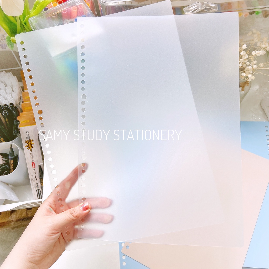 Thanh còng nhựa lò xo / Tấm Bìa Nhựa làm sổ còng binder size B5/A4