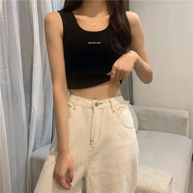 Áo Hai Dây Dệt Kim Dáng Ngắn Màu Hồng Thời Trang Quyến Rũ Cho Nữ