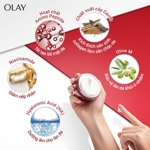 Bộ 3 sản phẩm Olay Regenerist gừa lão hóa: Kem dưỡng Ngày & Đêm (50G/hộp) + Sữa rửa mặt 100ML | BigBuy360 - bigbuy360.vn