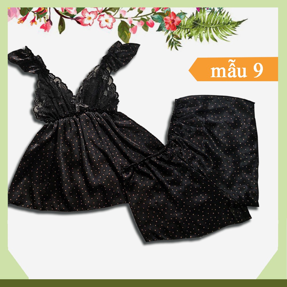 Đồ ngủ sexy satin  tay cánh tiên phối ren hàng bigsize | BigBuy360 - bigbuy360.vn