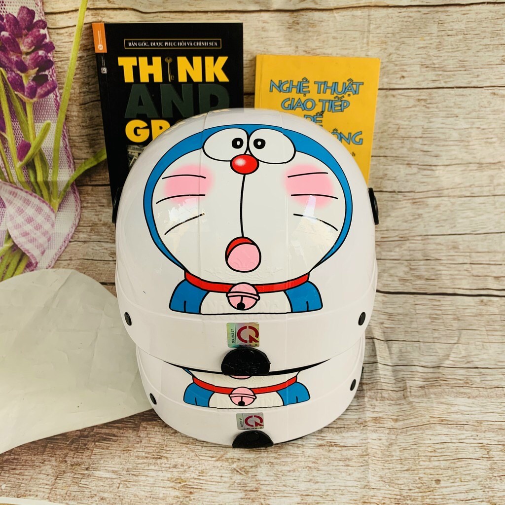{NÓN BẢO HIỂM}NÓN BẢO HIỂM CÓ NÚT THÔNG GIÓ CAO CẤP TEM ĐÔ RÊ MON SIÊU DỄ THƯƠNG NAM NỮ CÓ THỂ ĐỘI CẶP
