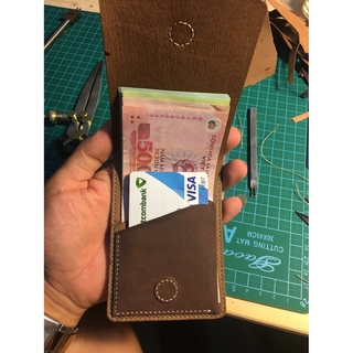 Ví Sen Mini Mỏng Gọn Nhẹ- Ví Sen 3- Da Bò 100%