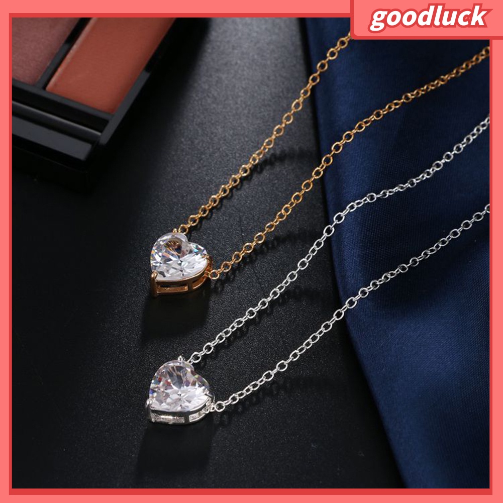 Vòng Cổ Choker Đính Đá Pha Lê Hình Trái Tim Cho Nữ