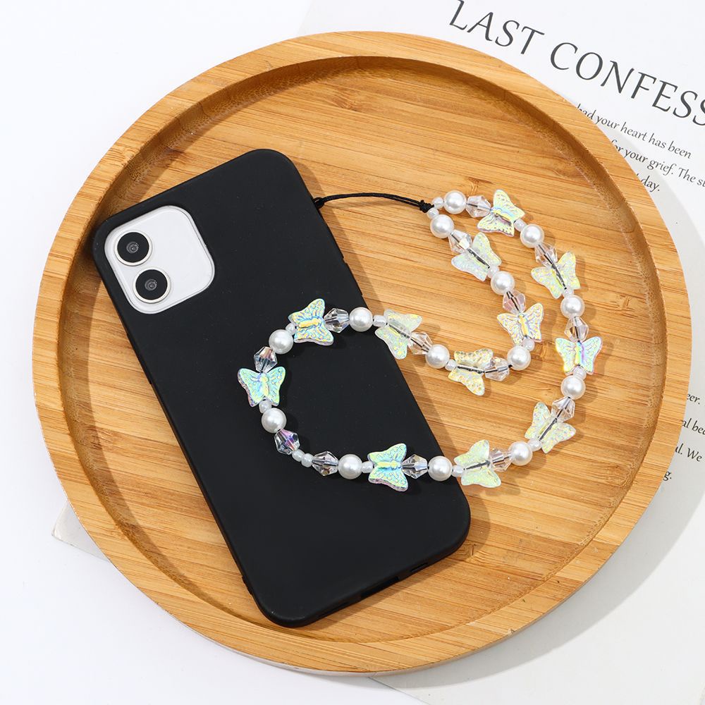 Dây đeo điện thoại đính hạt thủ công nhiều màu sắc chống thất lạc