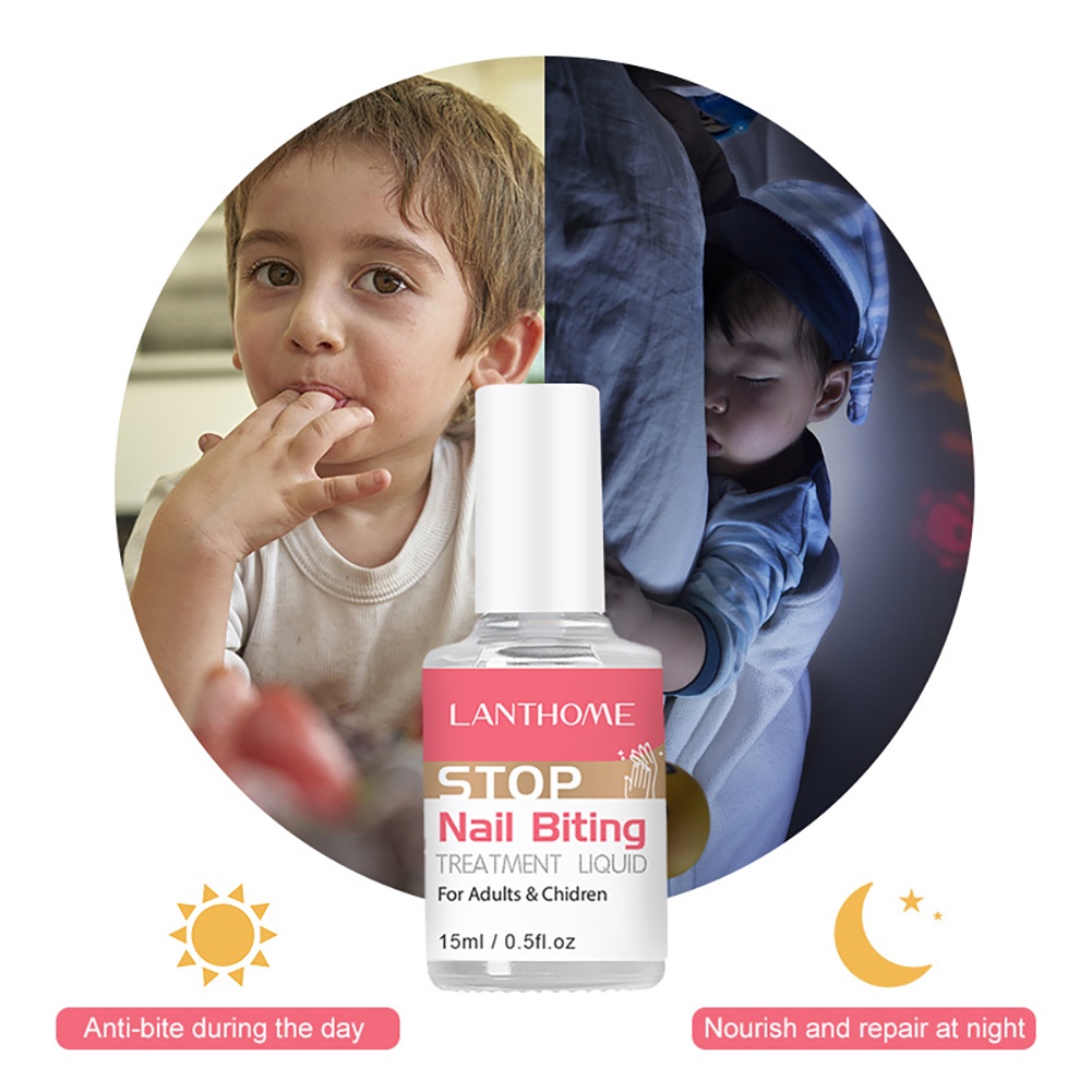 Lianbin Dung Dịch Dưỡng Móng 15ml 24 Tiếng Chống Cắn Tiện Dụng Cho Bé♕