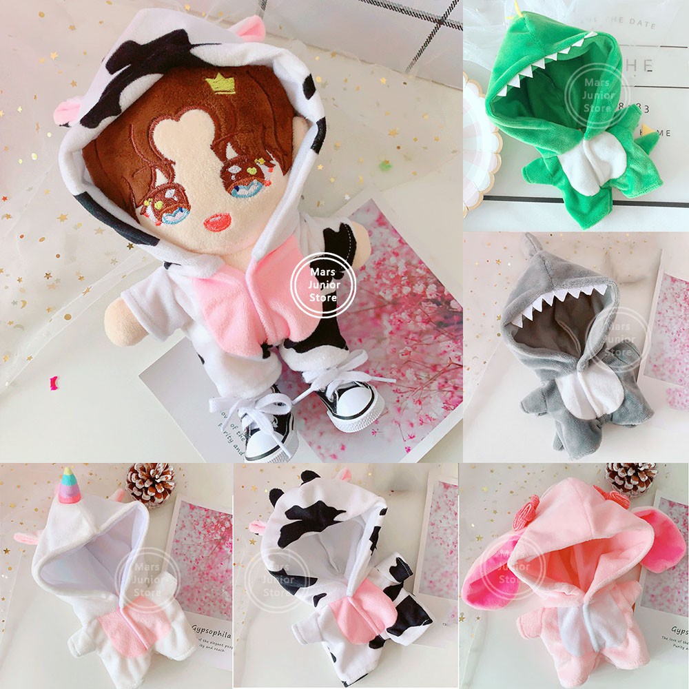 20cm Tiểu Chiến Xiao Zhan Bts Exo Bộ đồ hình động vật dành cho búp bê nhồi bông đáng yêu