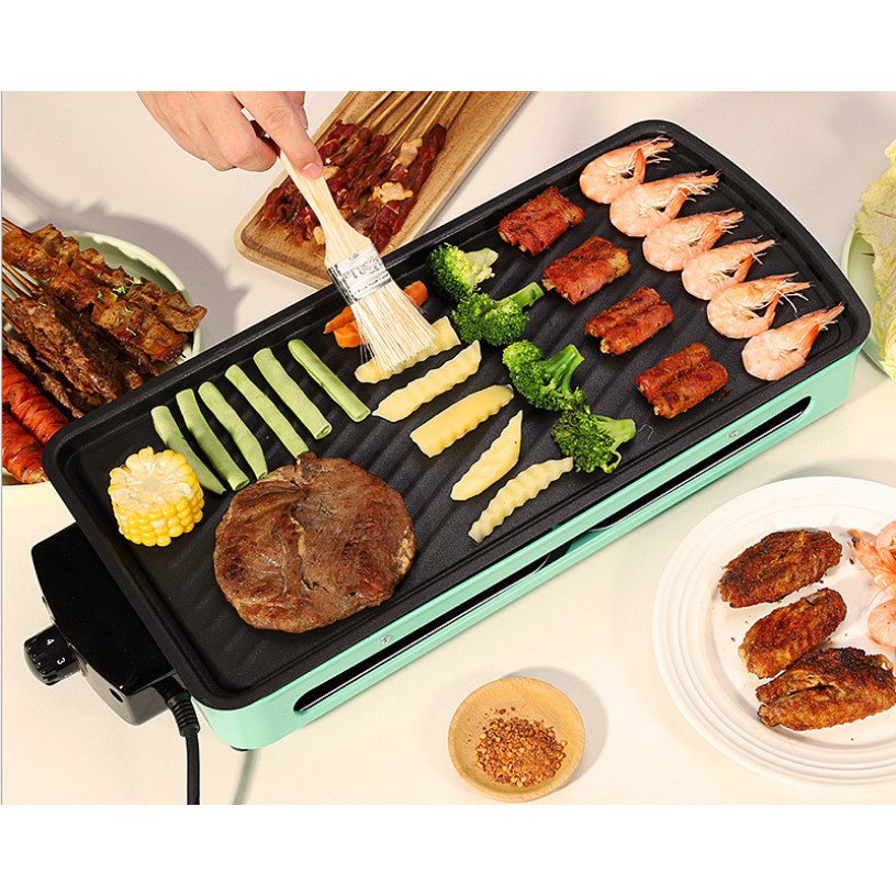 [FREESHIP] BẾP NƯỚNG ĐIỆN BBQ KHÔNG KHÓI HÀN QUỐC (HÌNH CHỮ NHẬT, TRÒN)