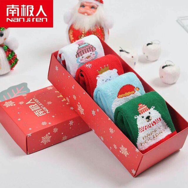 Set 5 tất noel size 1-3T