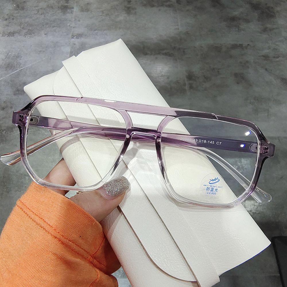 Mắt Kính Gọng Vuông Đôi Chống Bức Xạ Ánh Sáng Xanh Phong Cách Vintage Thời Trang Cho Nữ