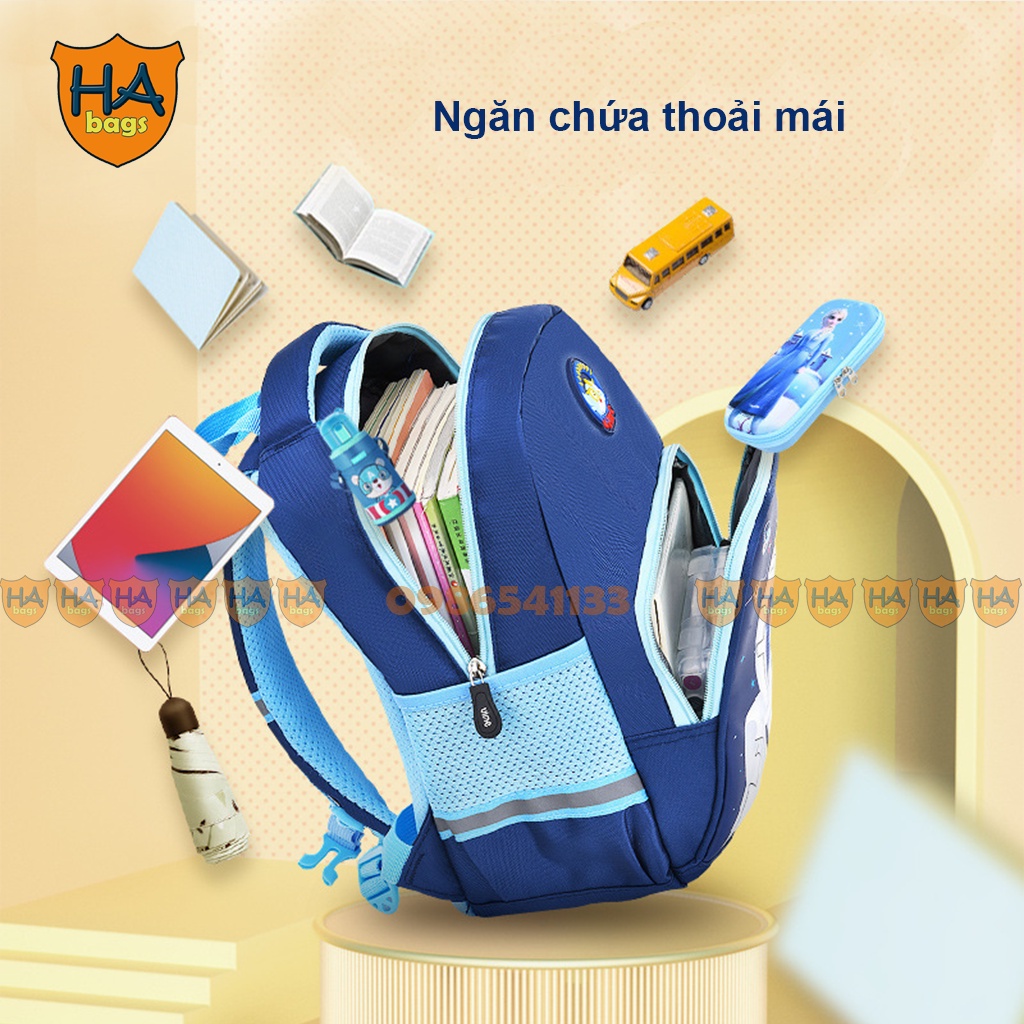 Balo siêu nhẹ cho học sinh lớp 1, 2, 3 HABAGS, kích thước 38x28x16cm HA1007