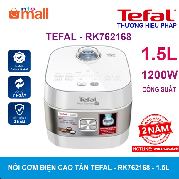 Nồi cơm điện cao tần  Tefal  - RK762168 - 1.5L - Thương hiệu Pháp