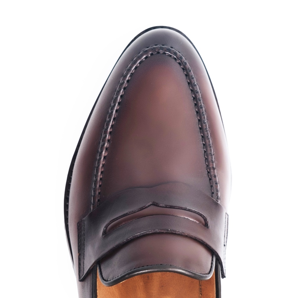 Giày Tây Lười Cao Cấp Classic Loafer - LF02 - Da Bò Ý Lót Trong Da Bò Mộc - Thương hiệu Be Classy