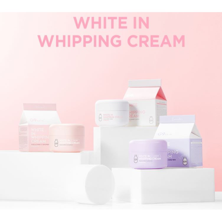 Kem Dưỡng Trắng Nâng Tông Cho Làn Da Vàng, Xỉn Màu G9skin White In Whipping Cream 50g