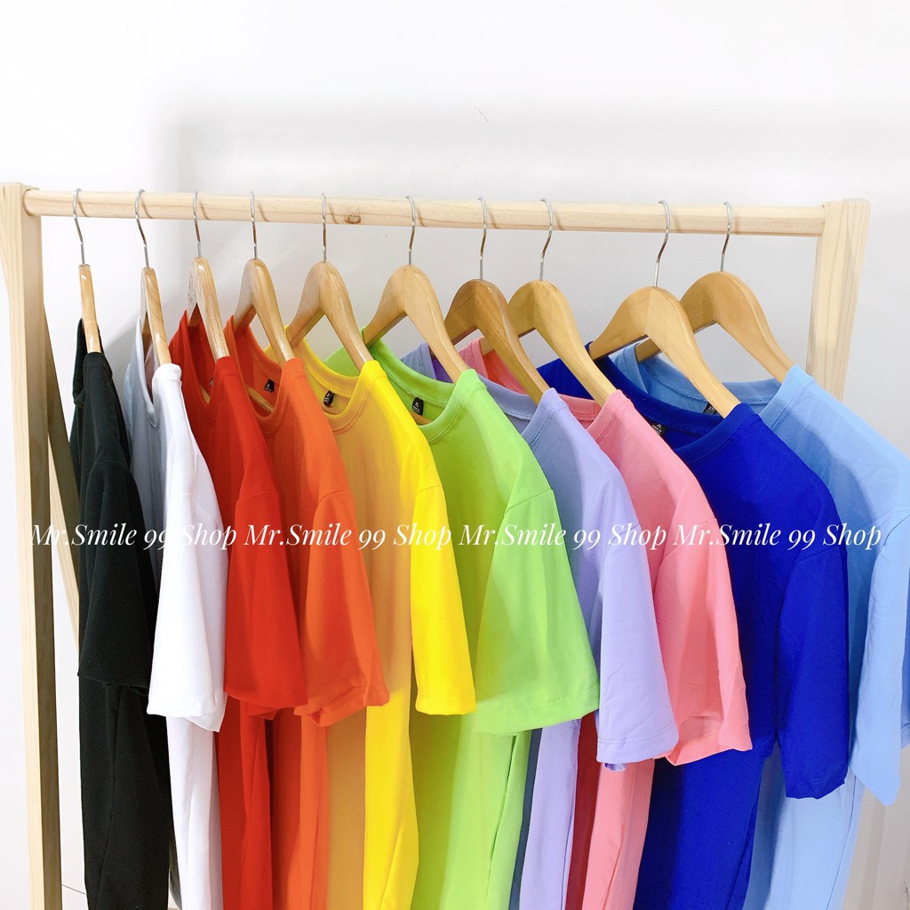 [Hình Thật] ÁO THUN TRƠN MÀU BASIC UNISEX NAM NỮ CHẤT VẢI ĐẸP, ÁO PHÔNG TRƠN MR SMILE 99 SHOP