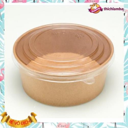 50 bát giấy kraft 1050ml nắp PET trong suốt Chất lượng Số 1 | BigBuy360 - bigbuy360.vn