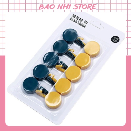 Combo 10 Móc Tròn Decor Dán Tường Nhiều Màu Sắc Siêu Dễ Thương 88253 BẢO NHI SHOP