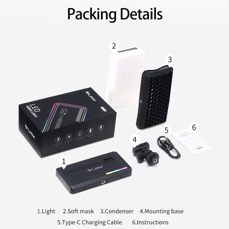 Đèn led quay video Ulanzi VIJIM VL196 RGB - Đèn Ulanzi hàng chính hãng. cao cấp