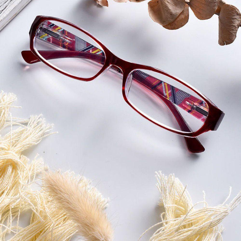 JARRED Kính Đọc Sách Viền Vuông Kẻ Sọc Caro Tầm Nhìn Ban Đêm