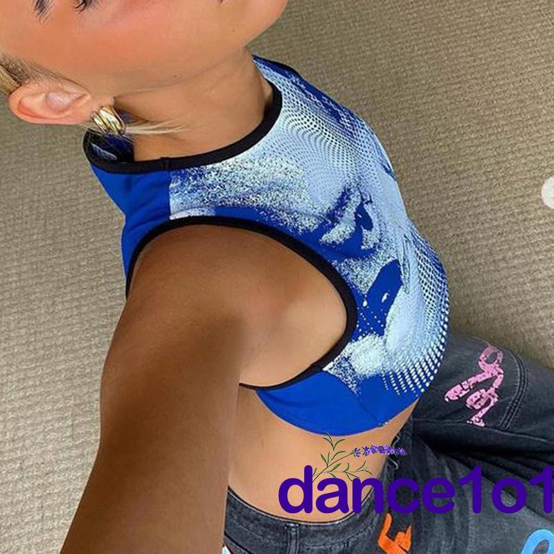 Áo Thun Nữ Không Tay In Hình Cá Tính