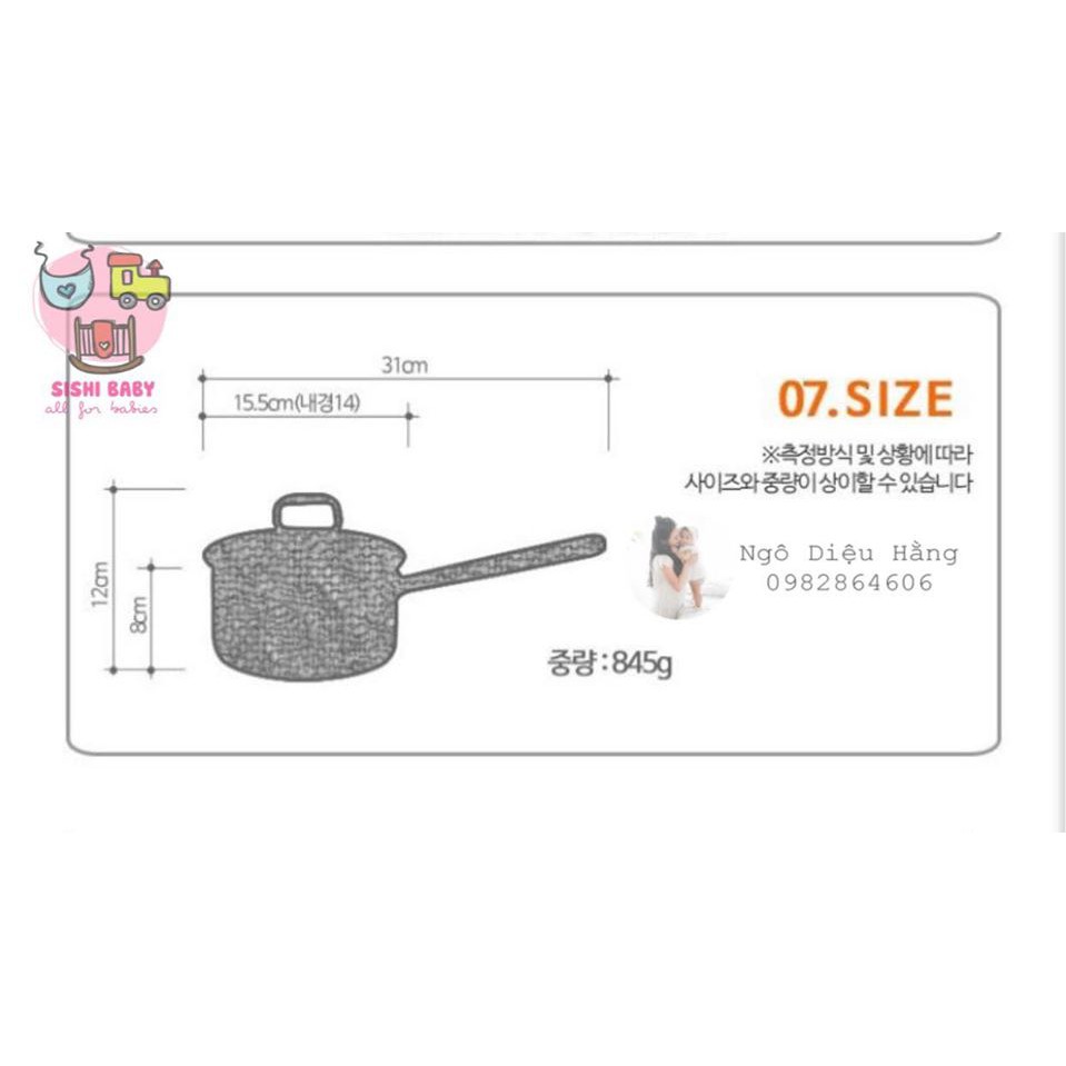 Nồi quánh Kitchen art chính hãng Hàn Quốc 14 cm