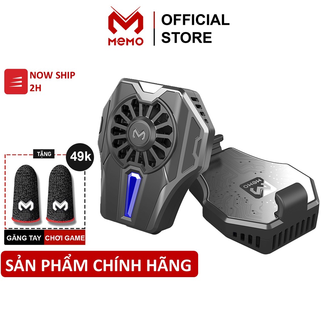 Quạt tản nhiệt điện thoại MEMO DL01 công nghệ sò lạnh thế hệ mới làm lạnh nhanh giúp tránh giật lag bảo vệ pin