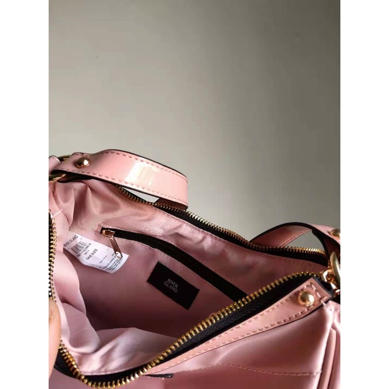 SALE - Túi kẹp nách hottrend river.Land mini xuất Anh -màu hồng pastel sang chảnh