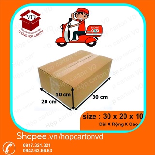 Hộp carton đóng hàng 30*20*10