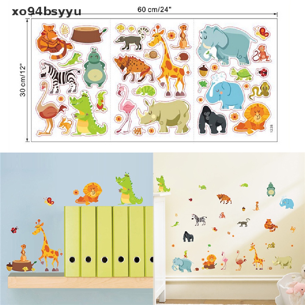 Sticker Dán Tường Hình Động Vật Dễ Thương Bắt Mắt xo94bsyyu
