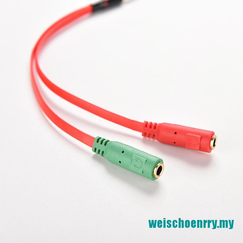 Cáp Chia Tai Nghe 1x3.5mm Aux Audio Mic Splitter Cable Male To 2 Female