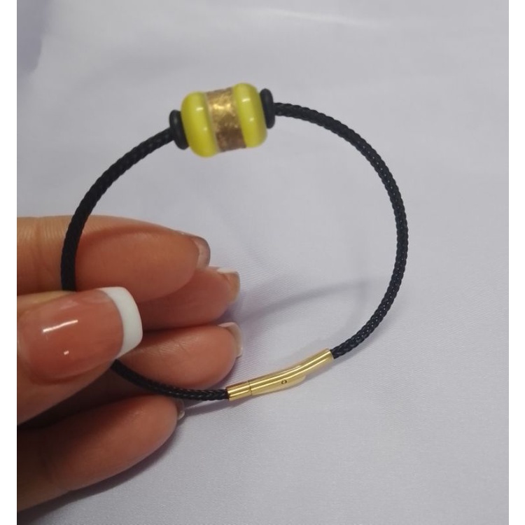 Vòng tay lu thống dát vàng định công danh đầu xuôi đuôi lọt mệnh thổ kim