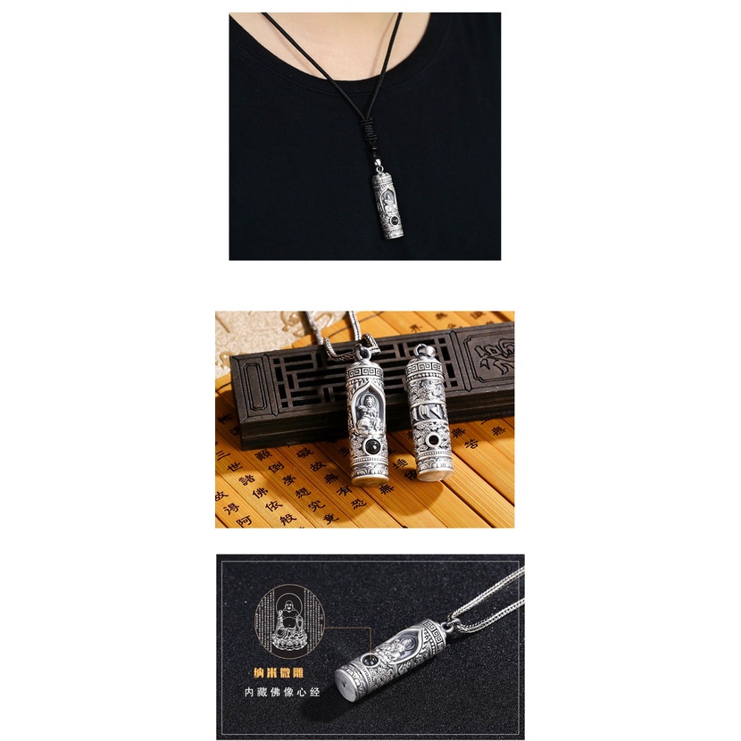 Dây Chuyền Mặt Hình Phật Phong Cách retro Cho Nam