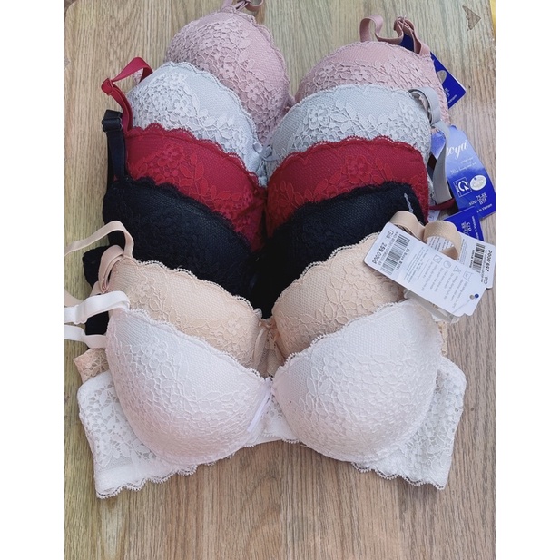Áo ngực ren hoa boya mút vừa dày 3cm , có gọng nâng ngực - 081