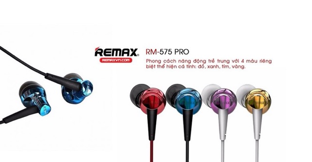 Tai nghe nhét tai chính hãng Remax 575