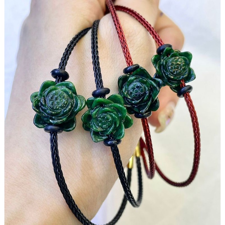 Vòng tay nữ bông sen đá sơn thủy thanh tẩy mang lại may mắn bình an