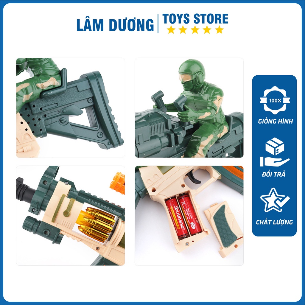 Đồ chơi trẻ em vận động ngoài trời 🏵️LÂM DƯƠNG TOYS🏵️ Máy siêu nhân ak chạy pin phát đèn nhạc cho bé