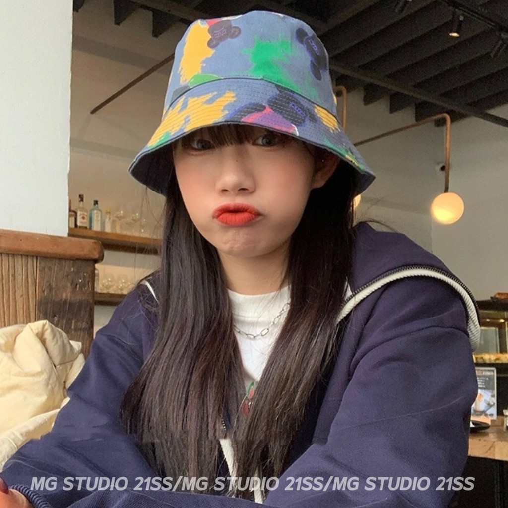 Mũ Tai Bèo MG STUDIO Họa Tiết Graffiti Gấu Hoạt Hình Thời Trang