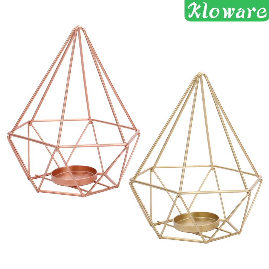 Giá Để Nến Bằng Sắt Kiểu Dáng Hình Học