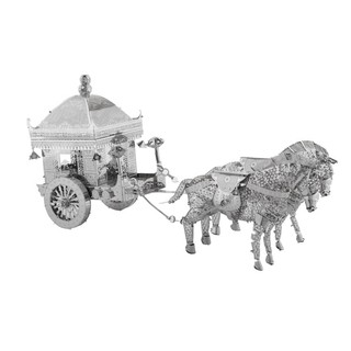 Mô hình lắp ghép kim loại 3d xe ngựa cổ Trung Hoa