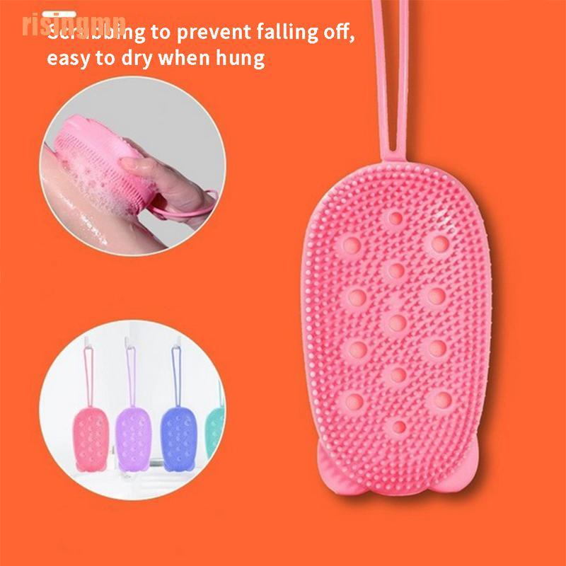 Bàn Chải Silicone Hai Mặt Mát Xa Da Đầu Khi Tắm