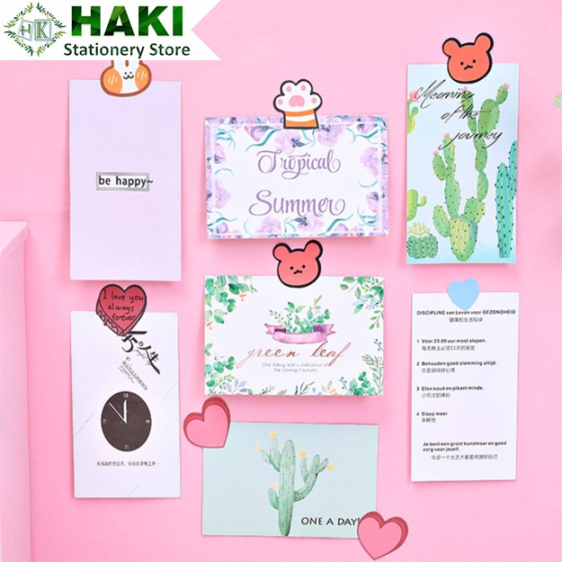 Sticker cute, hình dán sticker cute dễ thương HAKI trang trí sổ đáng yêu giá rẻ ST19