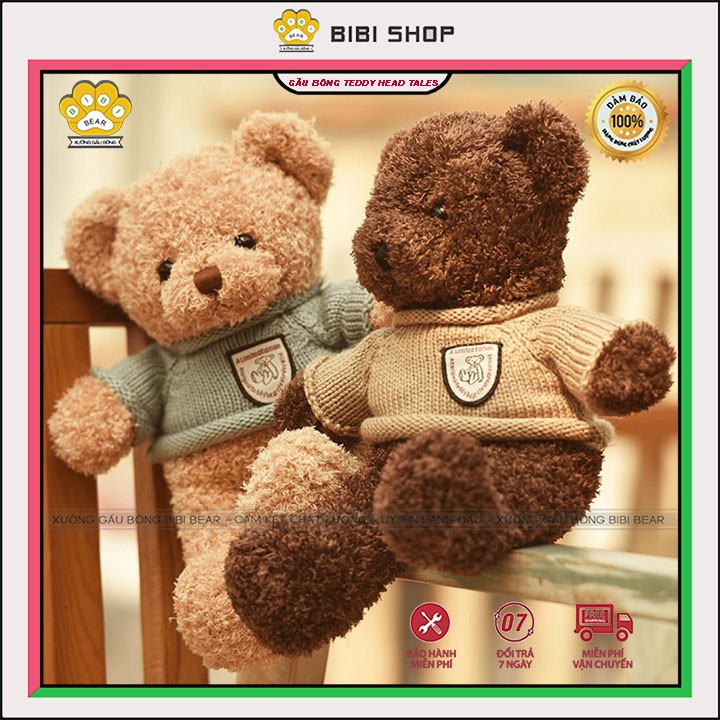 Gấu bông teddy head tales siêu đẹp bông gòn cao cấp size 40cm