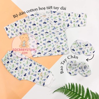 Bao tay chân hoạ tiết cotton