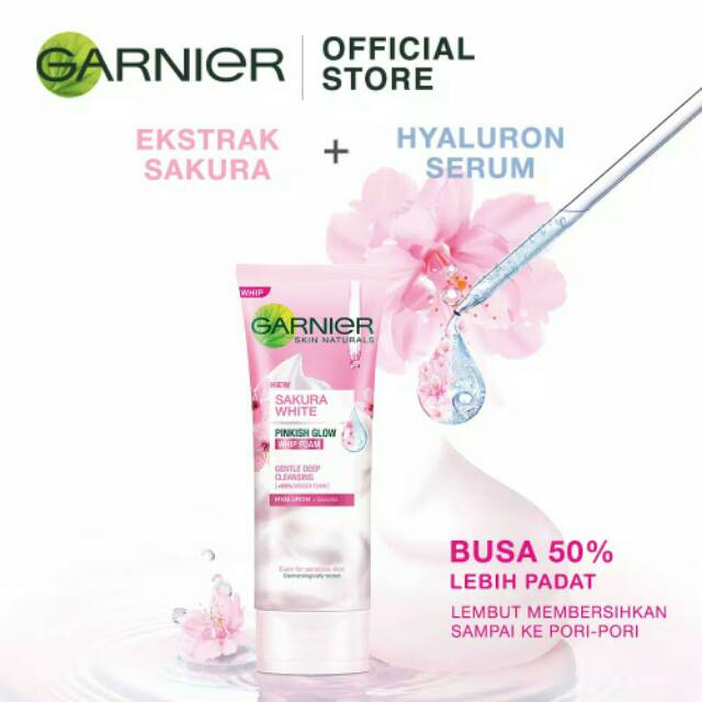 (hàng Mới Về) Sữa Rửa Mặt Garnier Sakura Dung Tích 100ml