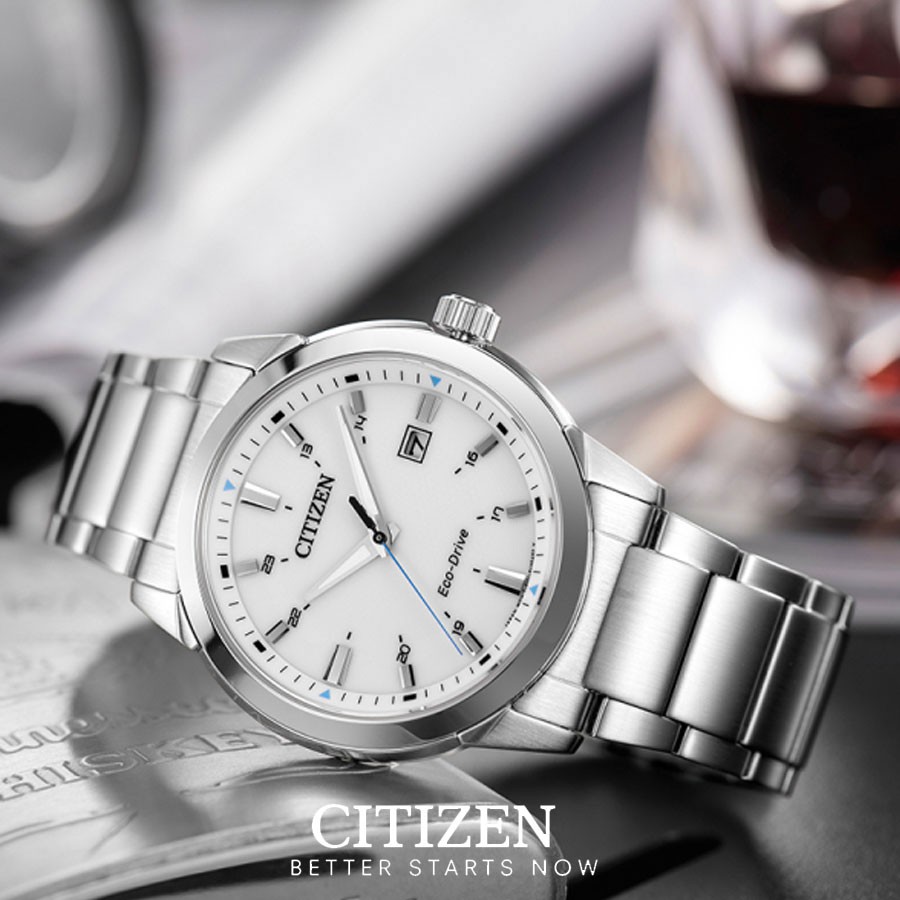 Đồng Hồ Nam Citizen Dây Thép Không Gỉ BM7141-51A - Mặt Trắng (Sapphire)