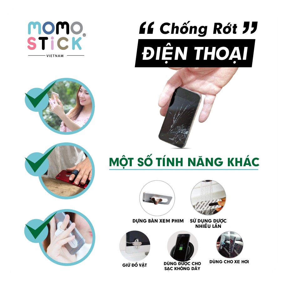 Giá Đỡ ĐT Đa Năng 7 in 1 Momostick Chính Hãng_Bảo Hành Trọn Đời_móc giữ điện thoại trên xe hơi, đế đỡ điện thoại_funny | WebRaoVat - webraovat.net.vn