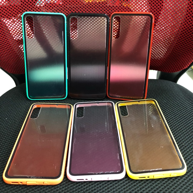 Ốp Samsung A50 viền dẻo màu