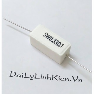 Hộp 20 Con Trở Sứ 0.33 Ohm 5W Chân Đồng